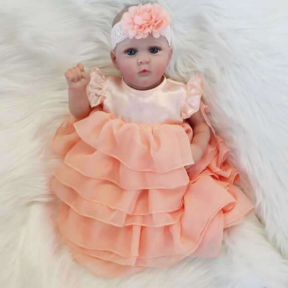 🆕18inch Soft Cloth Body Newborn Baby Poseable Limbs Jocy-Orange Baby Girl - Picture 6 of 7